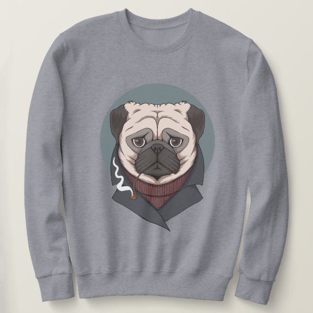 Moletom Pug Gato (Frente do Design)