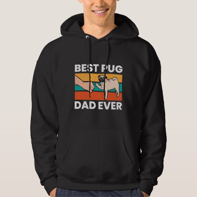 Moletom Pug Lover Best Pug Pai Alguma Vez Essencial T-Shir (Frente)