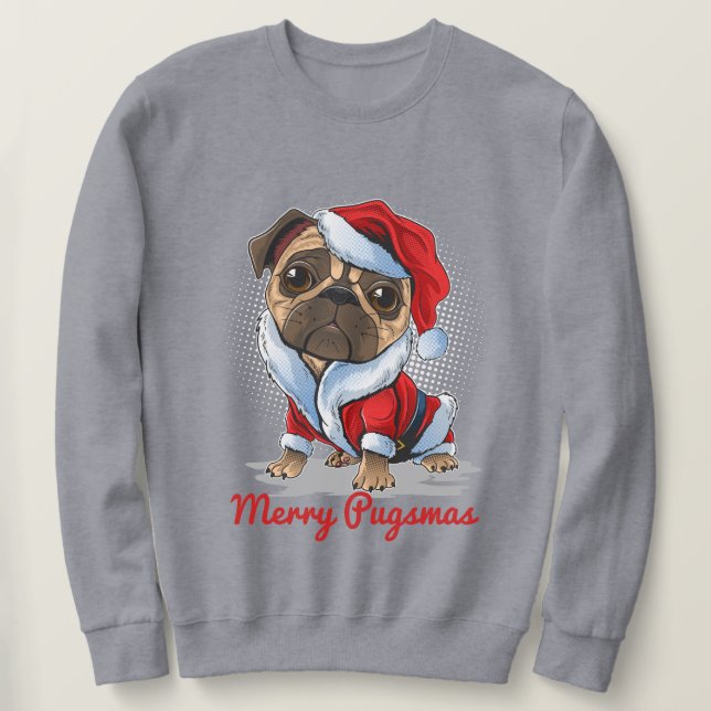 Moletom Pug Natal (Frente do Design)