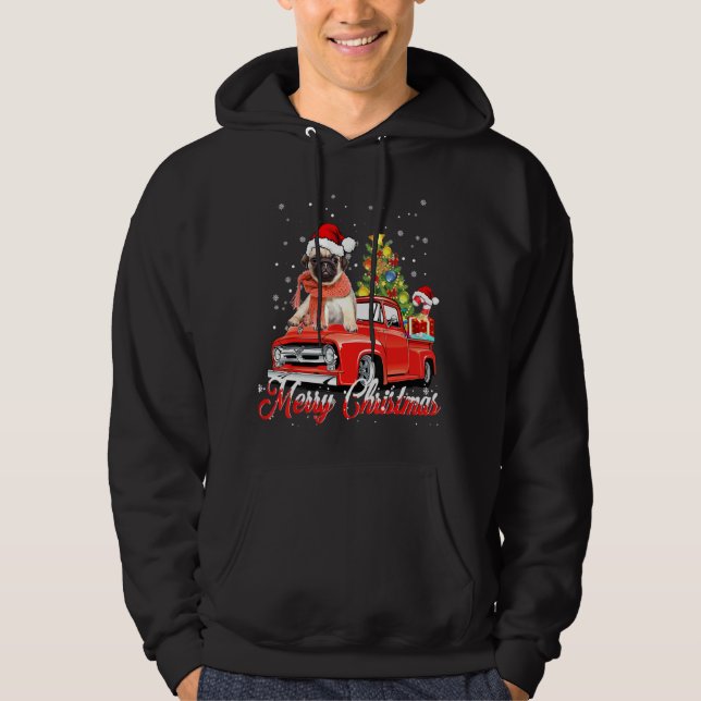 Moletom Pug Trucker Feliz Natal (Frente)
