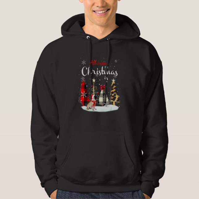 Moletom Pug Tudo Que Quero Para O Natal São Cães. (Frente)