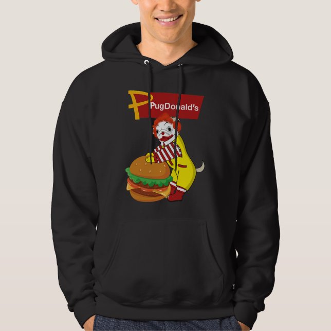 Moletom PugDonald&x27;s-Pug Burger Clássico T-Shirt 2 (Frente)
