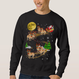 Moletom Puggle Reindeer Papais noeis de salto de Natal Xma