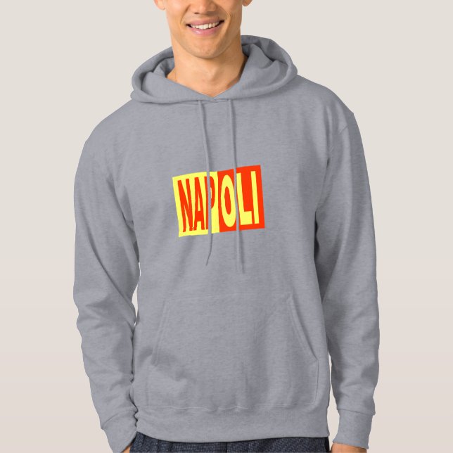 Moletom Pulamante Verde com NAPOLI ITALIA de capuz (Frente)