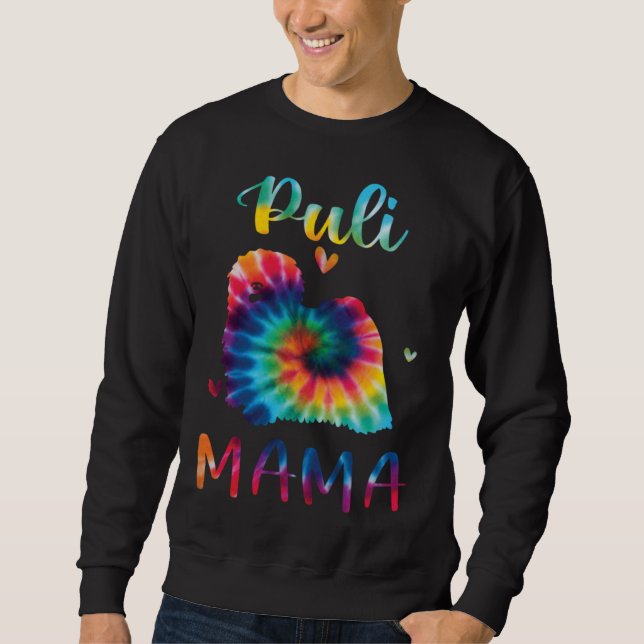Moletom Puli Mama Tie Dye Dog Mom Mothers Day (Frente)