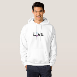Moletom Pulsação do coração do Semicolon da consciênc