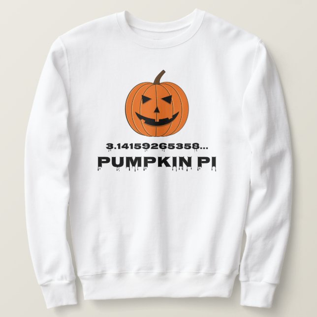 Moletom Pumpkin pi Engraçado (Frente do Design)