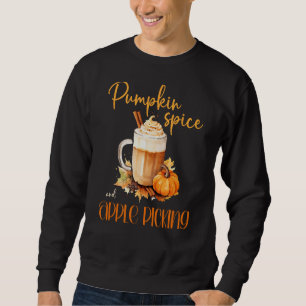 Moletom Pumpkin Spice & Apple Picando fofinha no outono h