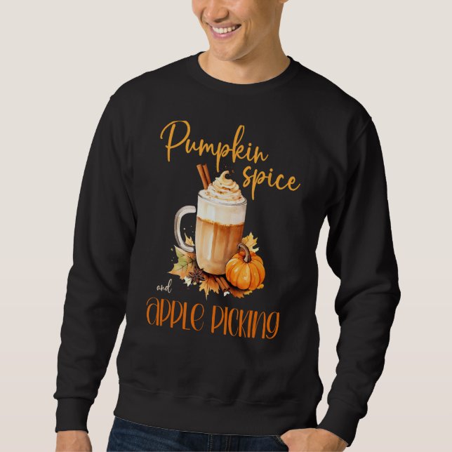 Moletom Pumpkin Spice & Apple Picando fofinha no outono h (Frente)