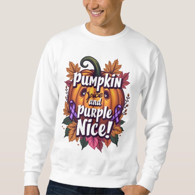 Moletom Pumpkin Spice e Purple Nice: Engraçadas Queda (Frente)