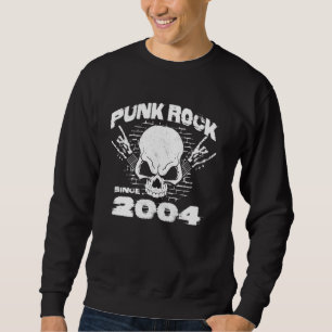 Moletom Punk Rock Desde 2004 - 20 do Skull Rock Hands
