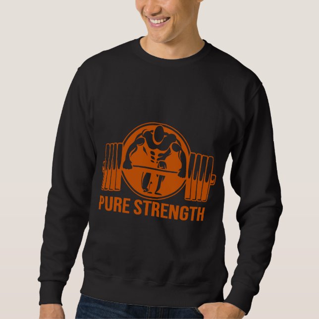 Moletom Pure Strength Powerlifting Logo – Gold Edition Gym (Frente)