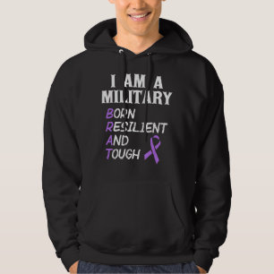 Moletom Púrpura Criança Militar Mês Eu Sou Militar