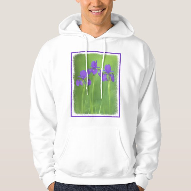 Moletom Púrpura Iris - Arte Flor Original (Frente)