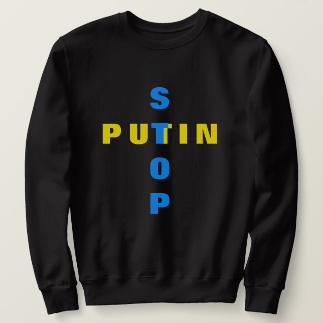 Moletom Putin Para Pôr Fim À Guerra Da T-shirt Ucraniana (Frente do Design)
