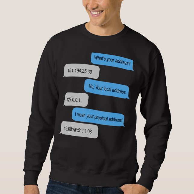 Moletom Qual é o seu endereço Eu sou programador no seu lo (Frente)