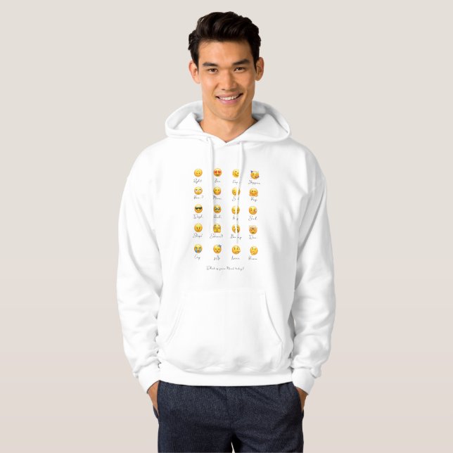 Moletom Qual é o seu humor Hoodie? (Frente Completa)