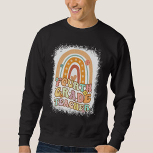 Moletom Quarta Série Arco-íris Descolorido Retro Volta às