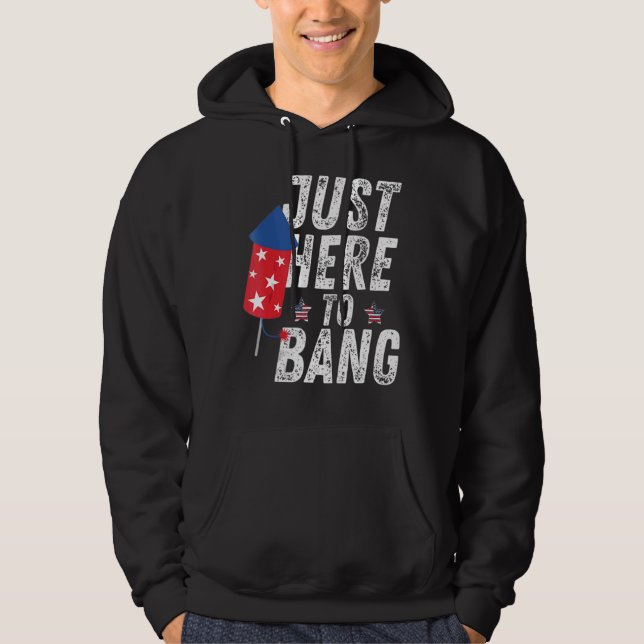 Moletom Quarto de 4 de julho, estou aqui para bater (Frente)