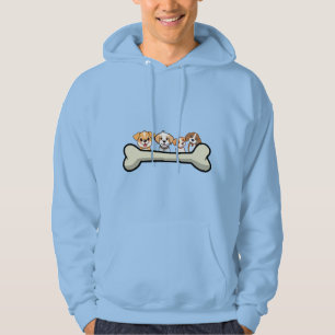 Moletom Quatro Cachorrinhos Divertidos com design de Ossos