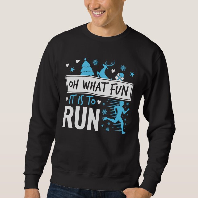 Moletom Que divertido é correr no corredor de Natal (Frente)