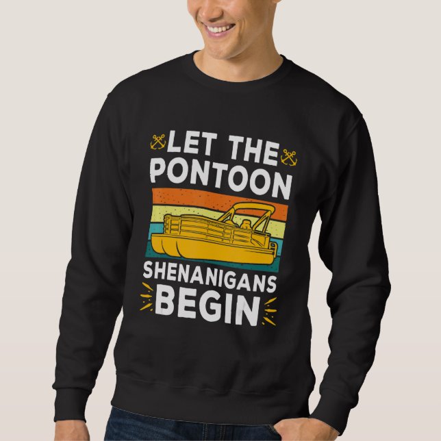 Moletom Que O Pontoon Shenanigans Comece O Capitão (Frente)
