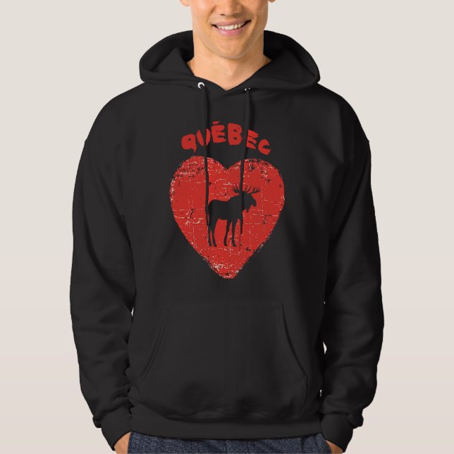 Moletom Quebec Love Moose Heart (Frente)