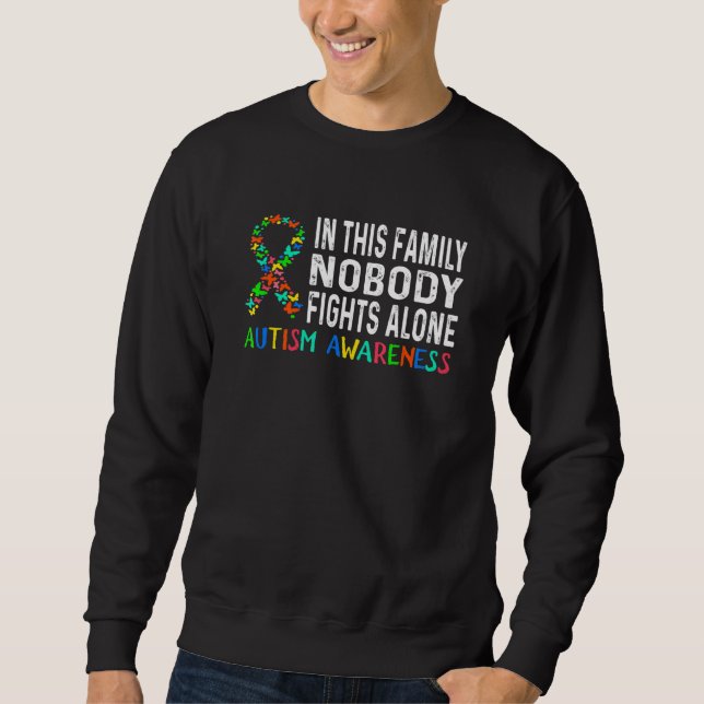 Moletom Quebra-cabeça De Sensibilização Autismo Nesta Famí (Frente)