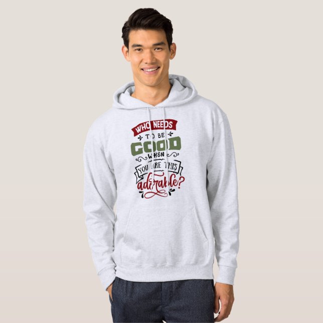 Moletom Quem Precisa Ser Bom - Feliz Natal (Frente Completa)