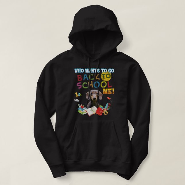 Moletom Quem Quer Voltar A Me Ensinar O Cachshund Dog Kid (Frente do Design)