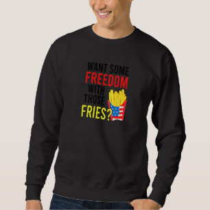 Moletom Quer Liberdade Com Esses Fries 4 De Julho