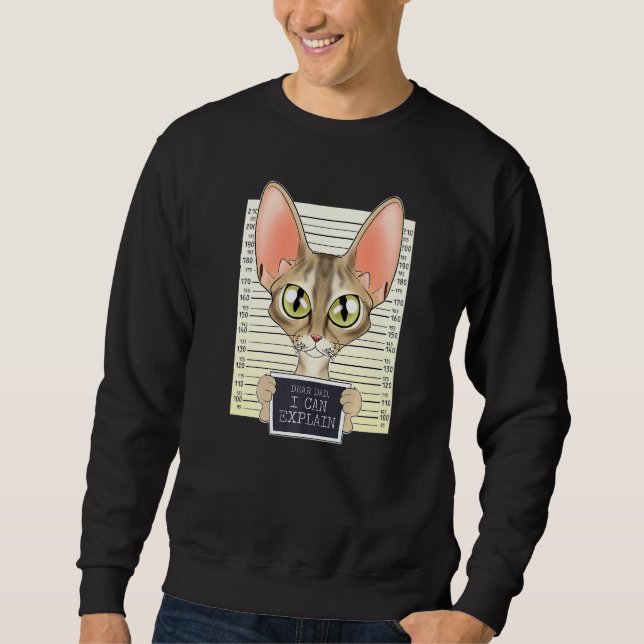 Moletom Querida Pai Posso Explicar Que Devon Rex Cat Pai I (Frente)
