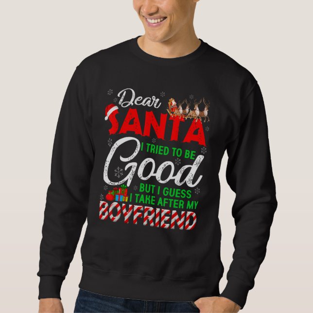 Moletom Querido Papai Noel, Eu Tentei Ser Boazinha Mas Eu  (Frente)