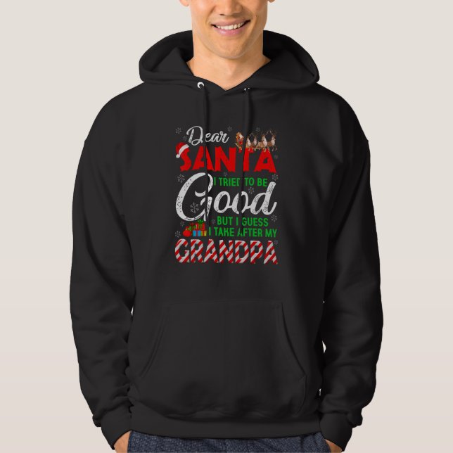 Moletom Querido Papai Noel, tentei ser bom, mas eu pego de (Frente)