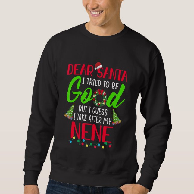 Moletom Querido Papai Noel, Tento Ser Bom Mas Sigo o Exemp (Frente)