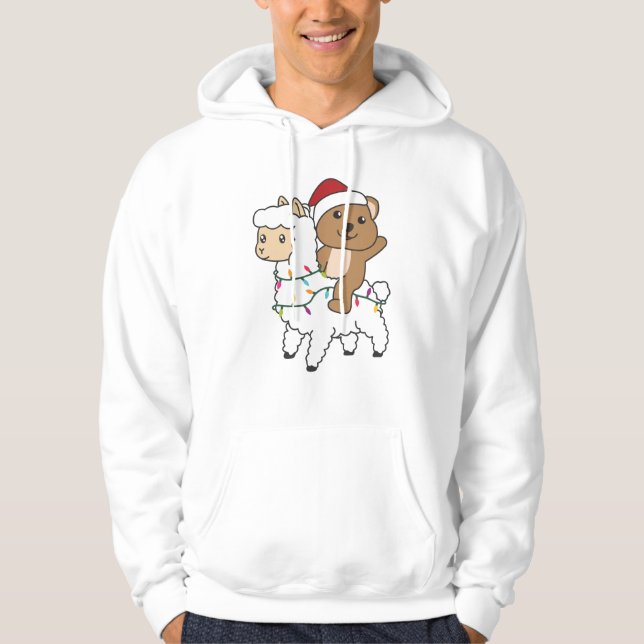 Moletom Quokka Llama Natal Animais de inverno (Frente)