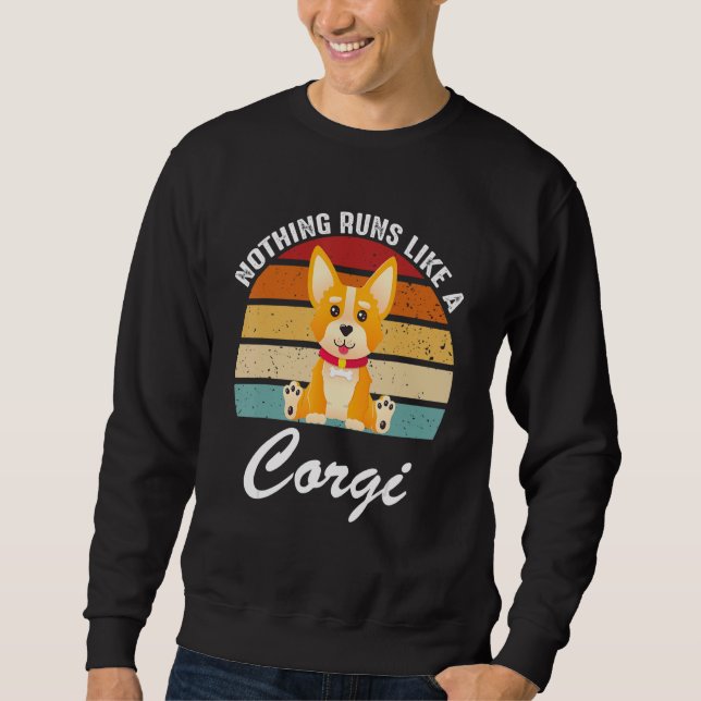 Moletom Quote Nothing Runs Like A Corgi Cute Farmer Dog Ow (Frente)