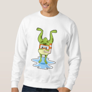 Moletom Rã mergulhando com snorkel