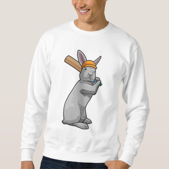 Moletom Rabbit at Cricket with Cricket bat (Frente)