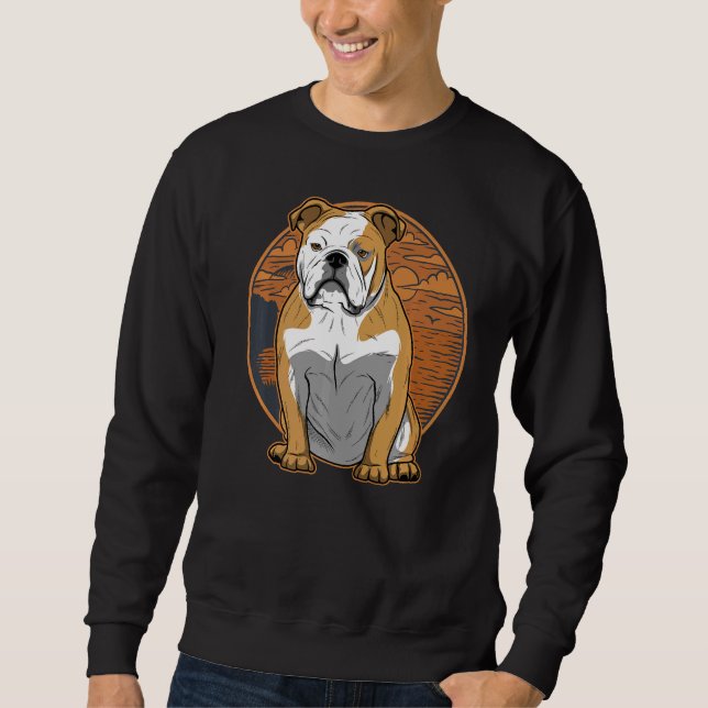 Moletom Raça Britânica de Cachorro-Bulldog 96 (Frente)