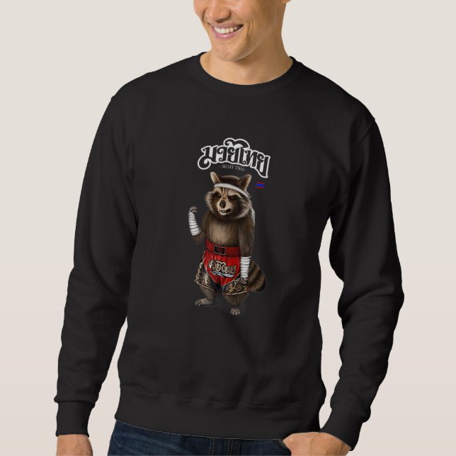 Moletom Raccoon As Muay Thai Kick BoxChampion 1 (Frente)