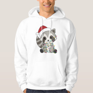 Moletom Raccoon Christmas Snow Winter Raccoons