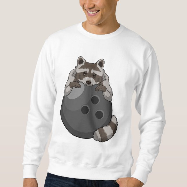 Moletom Raccoon em Boliches com Bola de boliche (Frente)