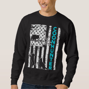 Moletom Raccoon Hunting Season USA Flag Coon Hunter