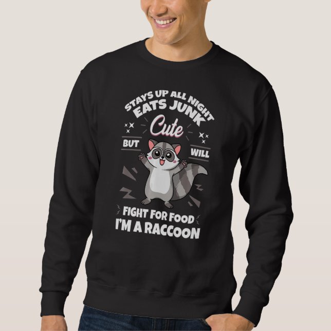 Moletom Raccoon Trash Panda Ringtail (Frente)