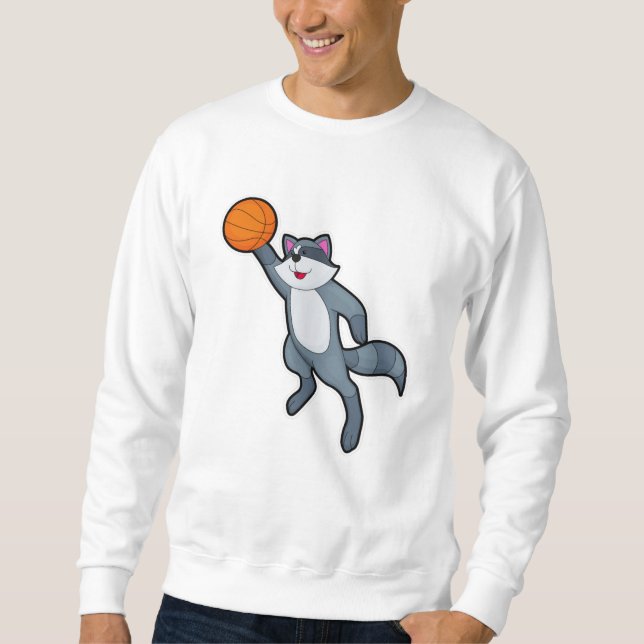 Moletom Racoon como jogador de basquetebol (Frente)