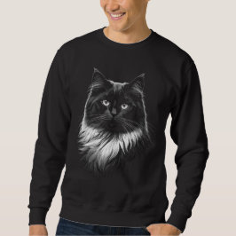 Moletom Ragdoll Cat Men's Black Sweatshirt