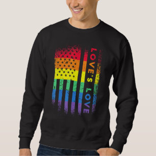 Moletom Rainbow American Flag ama Love Pride