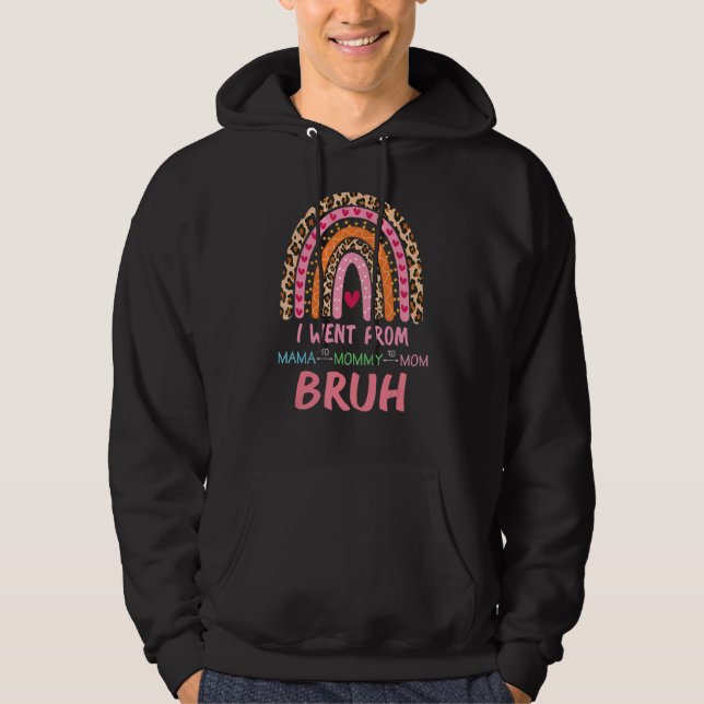 Moletom Rainbow Lepard Mama Mamãe Mãe Bruh Mulheres Feliz  (Frente)