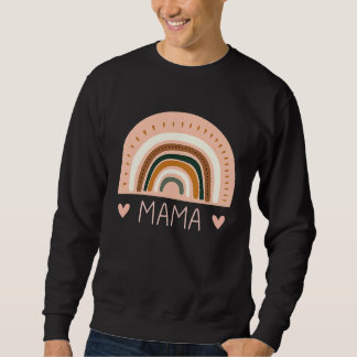 Moletom Rainbow Mama V Neck Boho Style Teacher for Mom